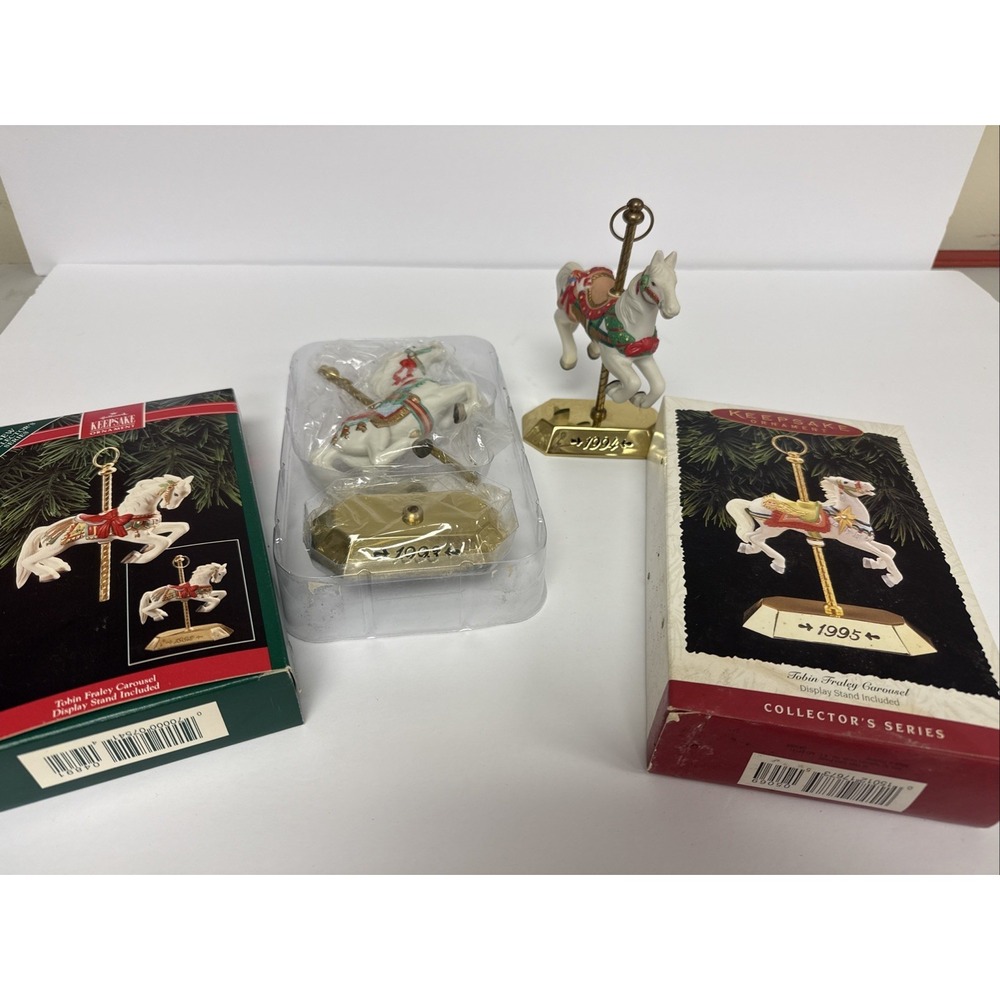 Hallmark Keepsake Ornament Series Tobin Fraley Carousel 92 93 94 95 Complete Set